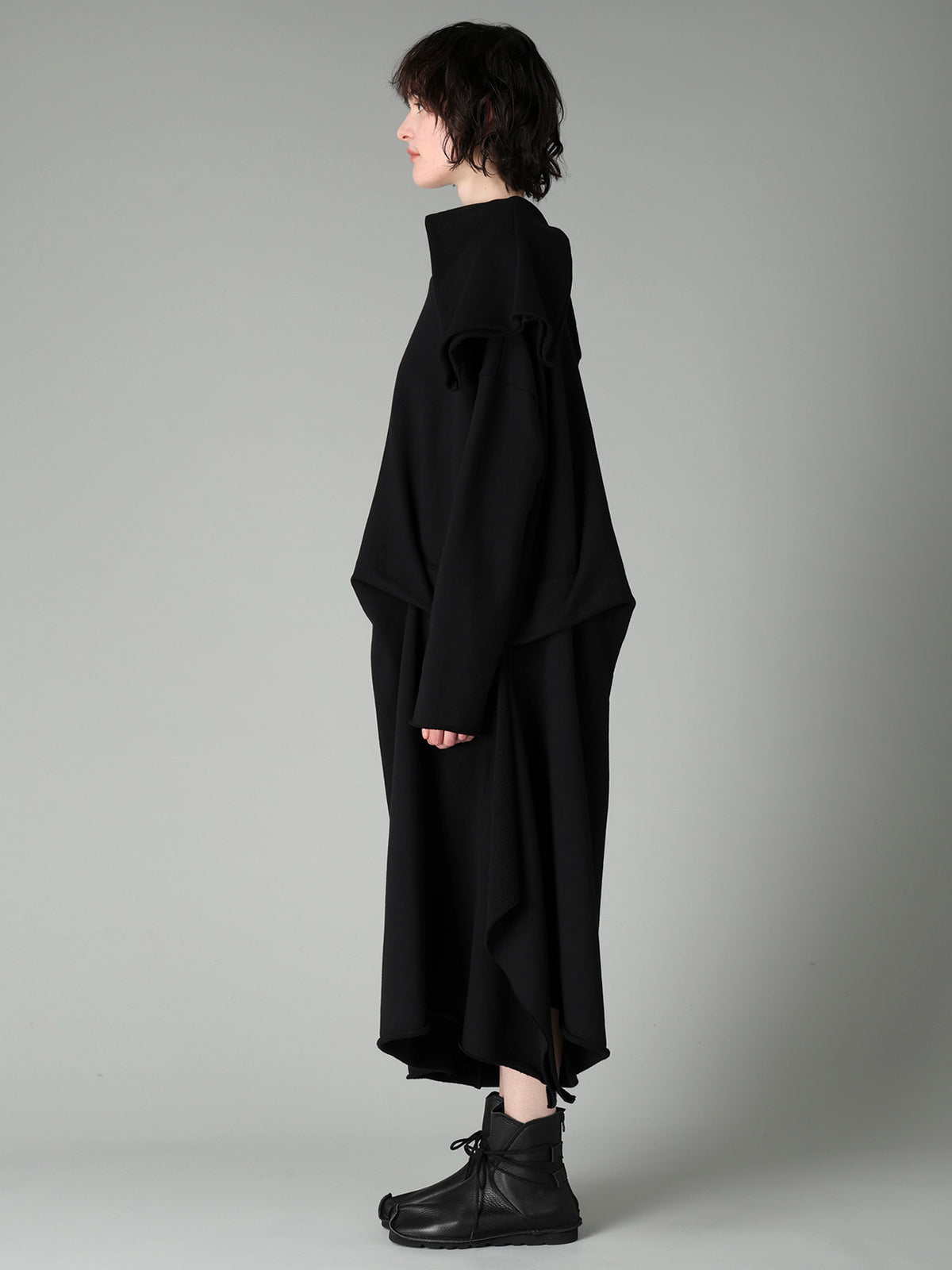 FRENCH TERRY TUCK POINT DRESS