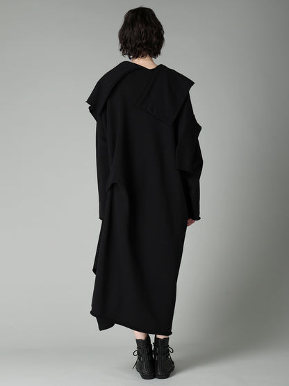 FRENCH TERRY TUCK POINT DRESS