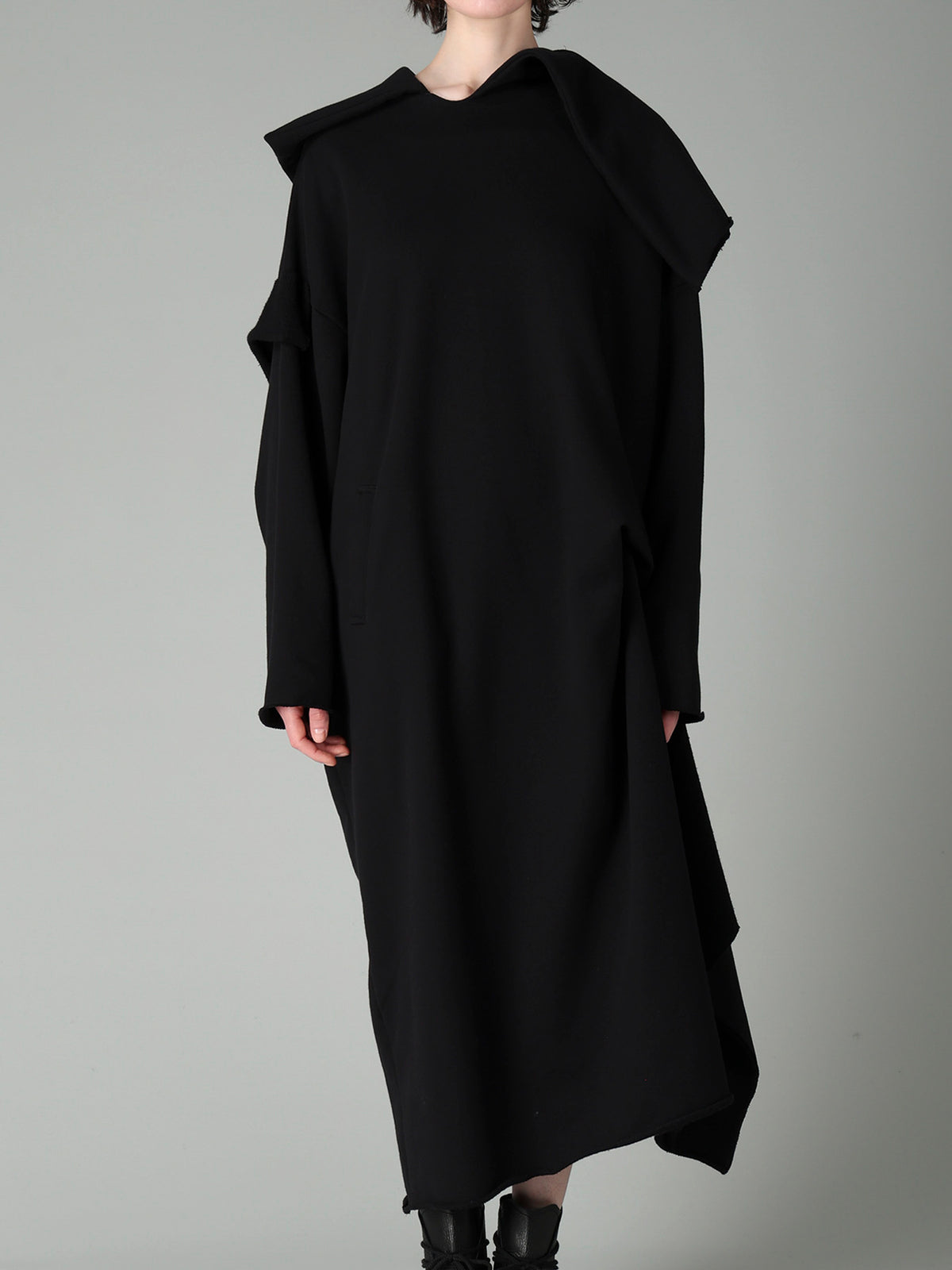 FRENCH TERRY TUCK POINT DRESS