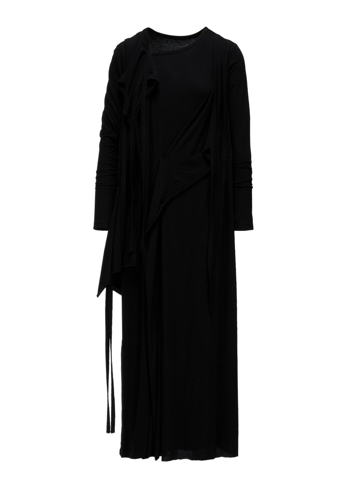 COTTON SINGLE JERSEY BINDER DRAPED DRESS A