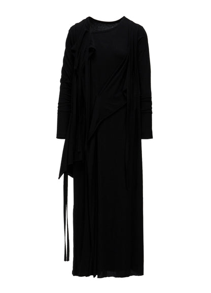 COTTON SINGLE JERSEY BINDER DRAPED DRESS A