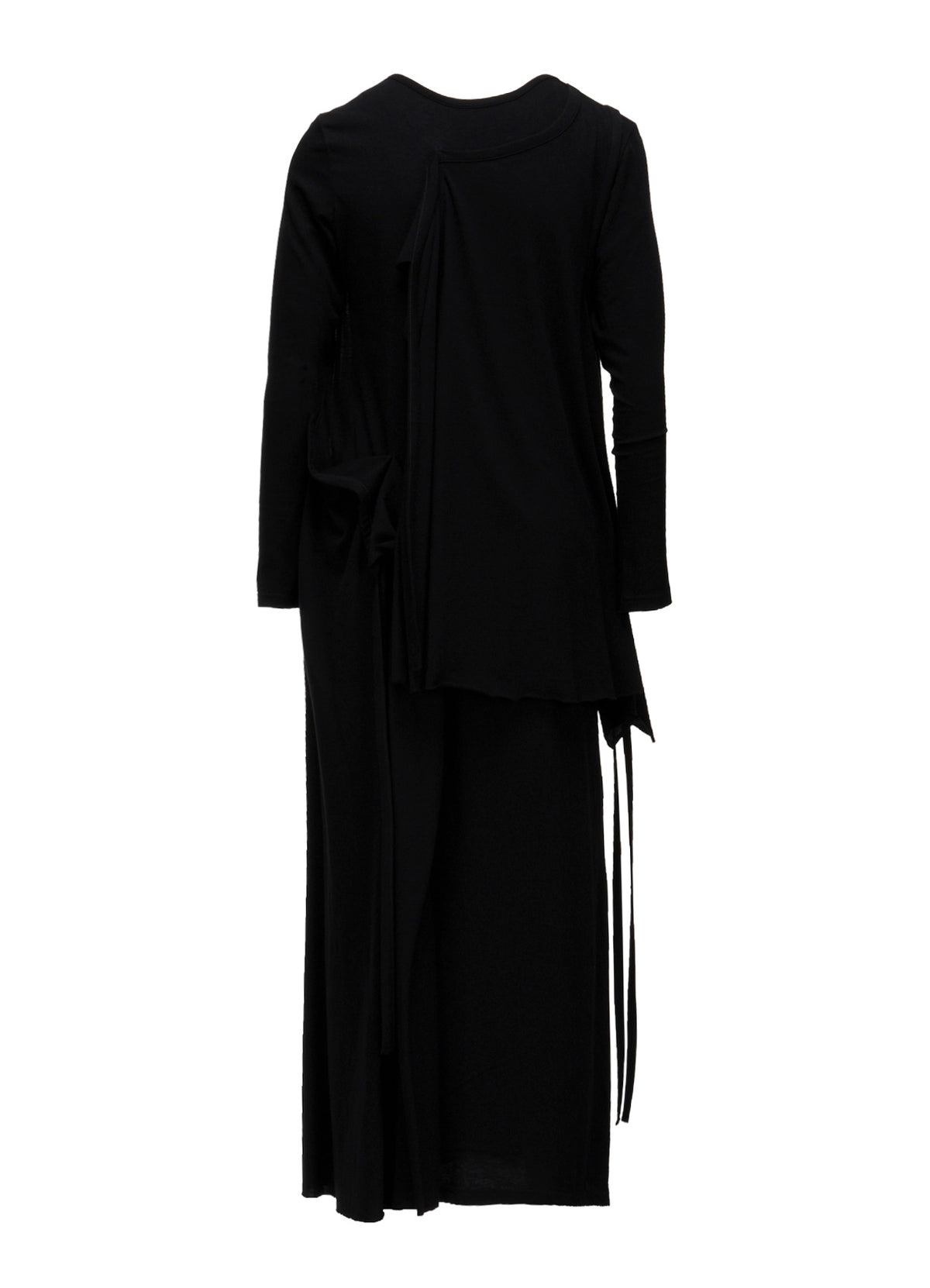 COTTON SINGLE JERSEY BINDER DRAPED DRESS A