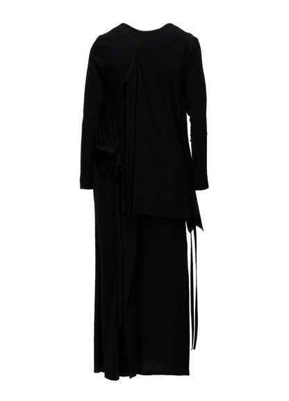 COTTON SINGLE JERSEY BINDER DRAPED DRESS A