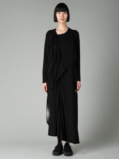 COTTON SINGLE JERSEY BINDER DRAPED DRESS A