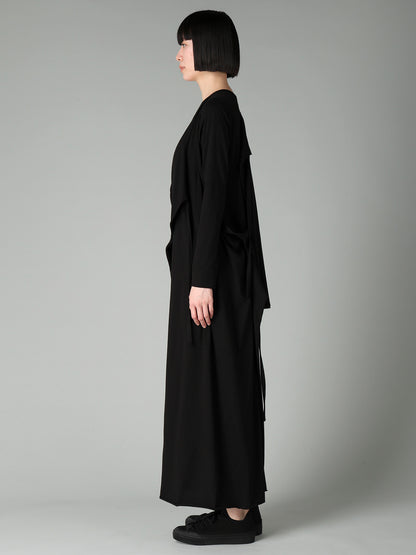 COTTON SINGLE JERSEY BINDER DRAPED DRESS A