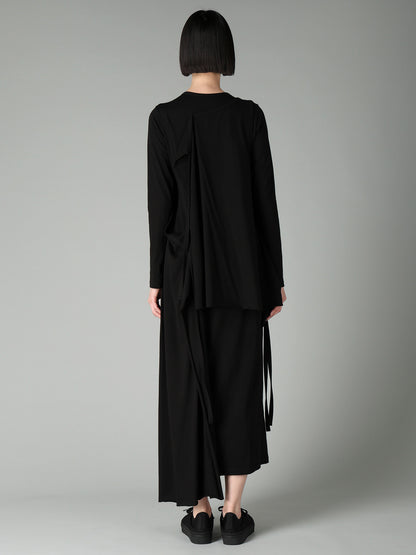 COTTON SINGLE JERSEY BINDER DRAPED DRESS A