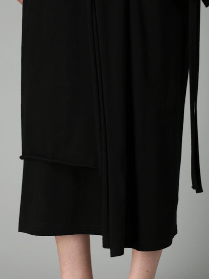 COTTON SINGLE JERSEY BINDER DRAPED DRESS B