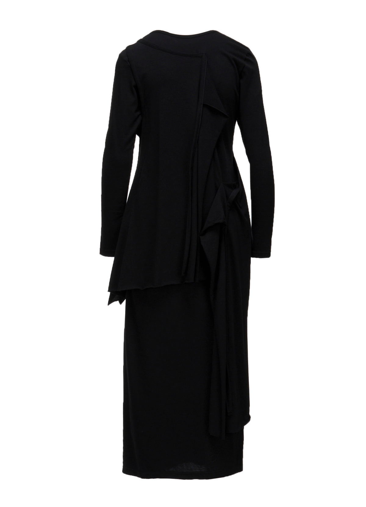 COTTON SINGLE JERSEY BINDER DRAPED DRESS B