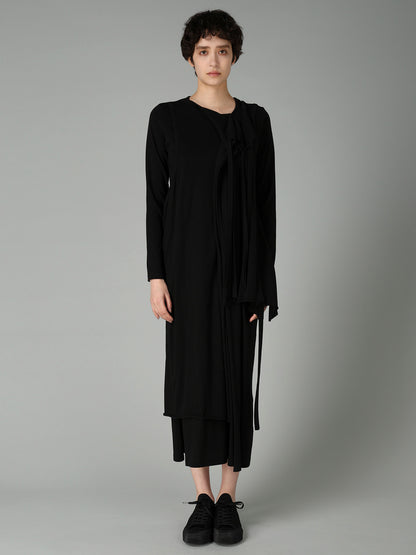 COTTON SINGLE JERSEY BINDER DRAPED DRESS B