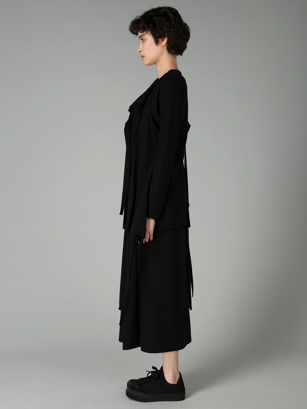 COTTON SINGLE JERSEY BINDER DRAPED DRESS B