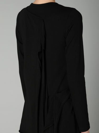 COTTON SINGLE JERSEY BINDER DRAPED DRESS B