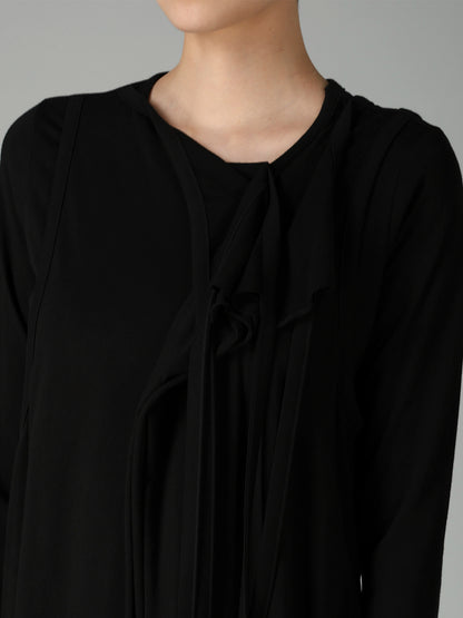COTTON SINGLE JERSEY BINDER DRAPED DRESS B