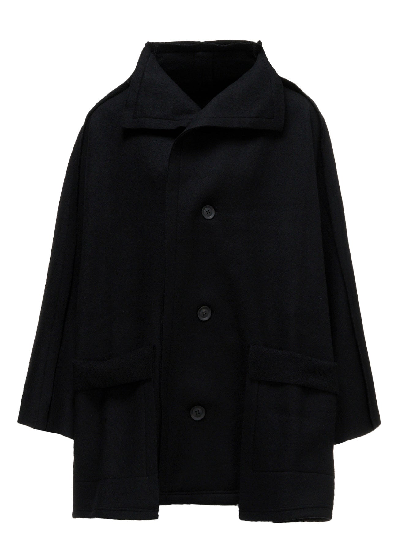 MILLED WOOL SHEEP PILE PATCH POCKET CARDIGAN – THE SHOP YOHJI YAMAMOTO