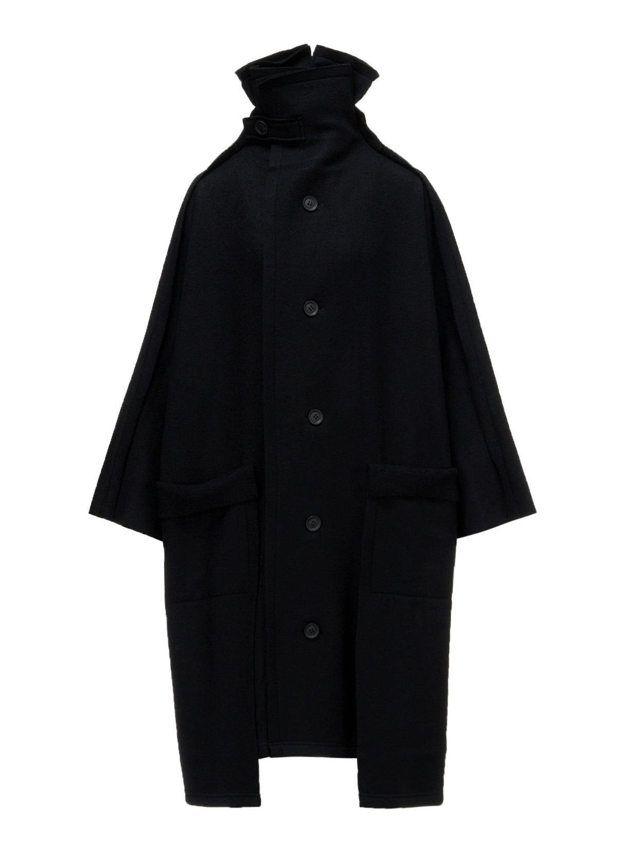 MILLED WOOL SHEEP PILE PATCH POCKET COAT