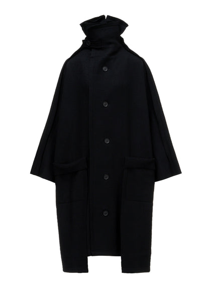 MILLED WOOL SHEEP PILE PATCH POCKET COAT