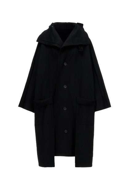 MILLED WOOL SHEEP PILE PATCH POCKET COAT