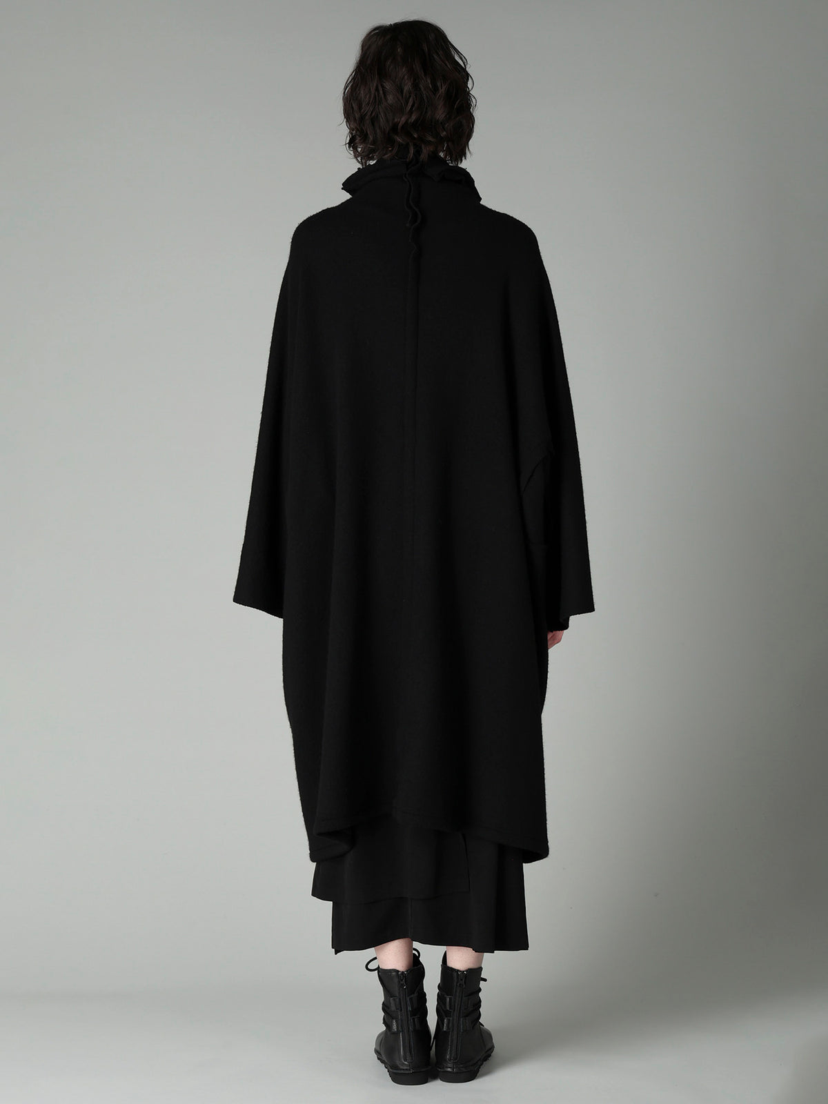 MILLED WOOL SHEEP PILE PATCH POCKET COAT