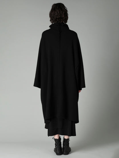 MILLED WOOL SHEEP PILE PATCH POCKET COAT