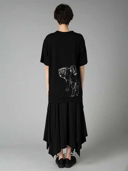 30/-COTTON SINGLE JERSEY SHORT SLV PRINTED T RIN