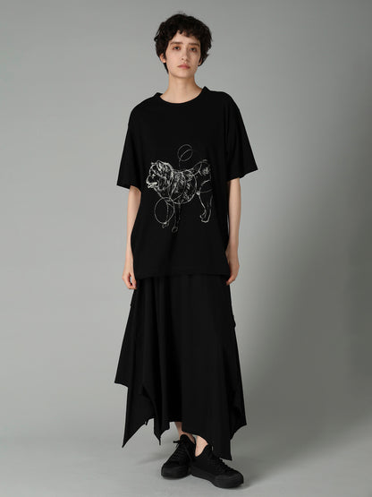 30/-COTTON SINGLE JERSEY SHORT SLV PRINTED T PINA