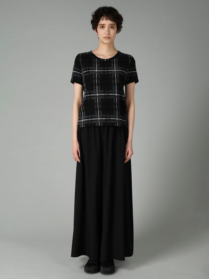 PLAID JQ  PILE SHORT SLEEVE T