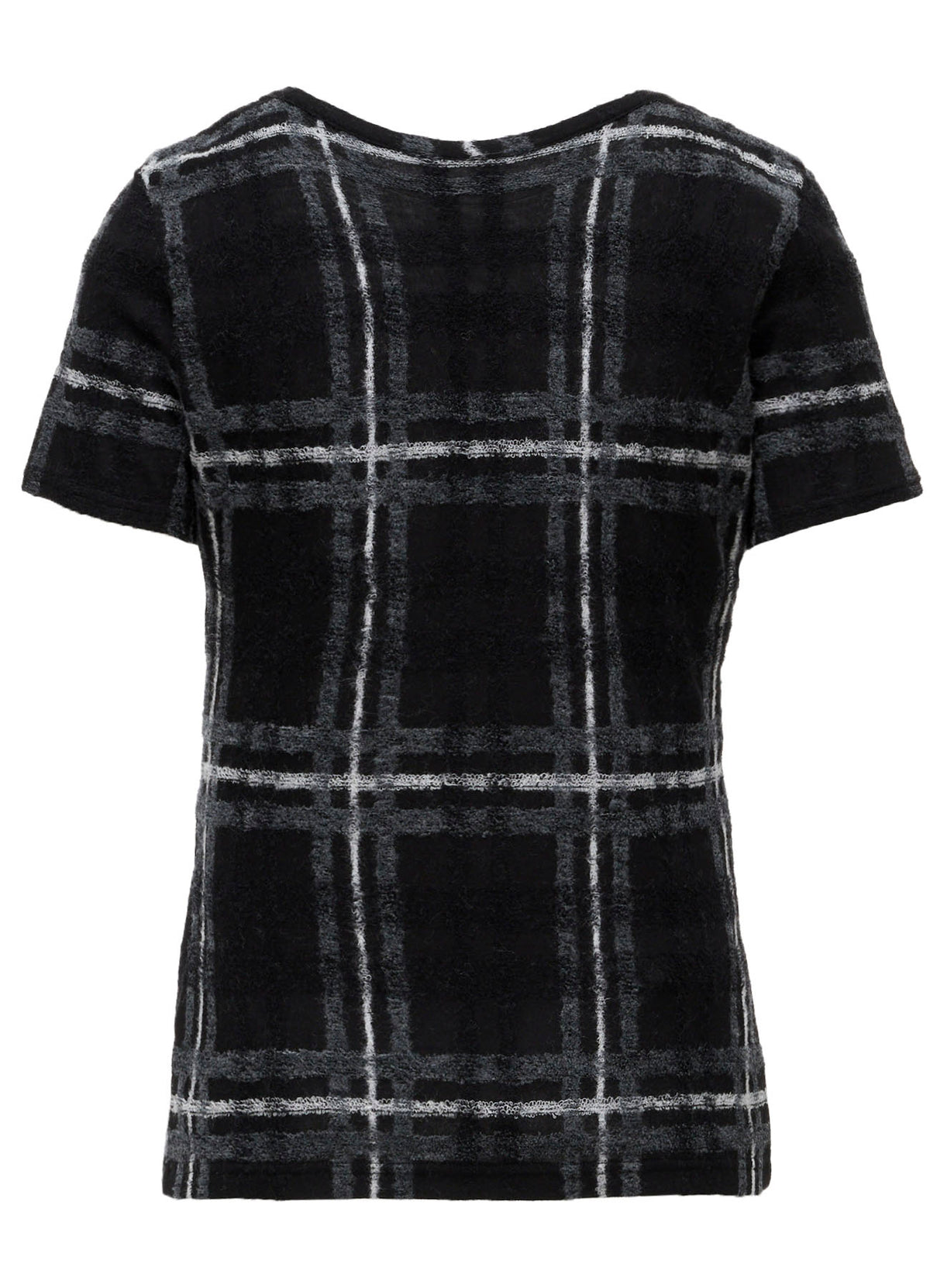PLAID JQ  PILE SHORT SLEEVE T