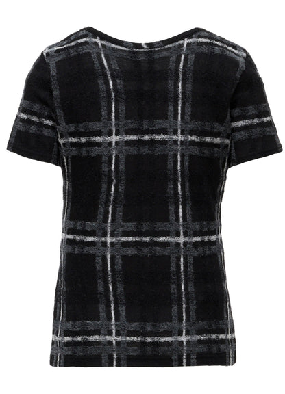PLAID JQ  PILE SHORT SLEEVE T