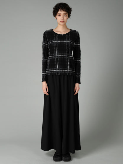 PLAID JQ  PILE LONG SLEEVE T