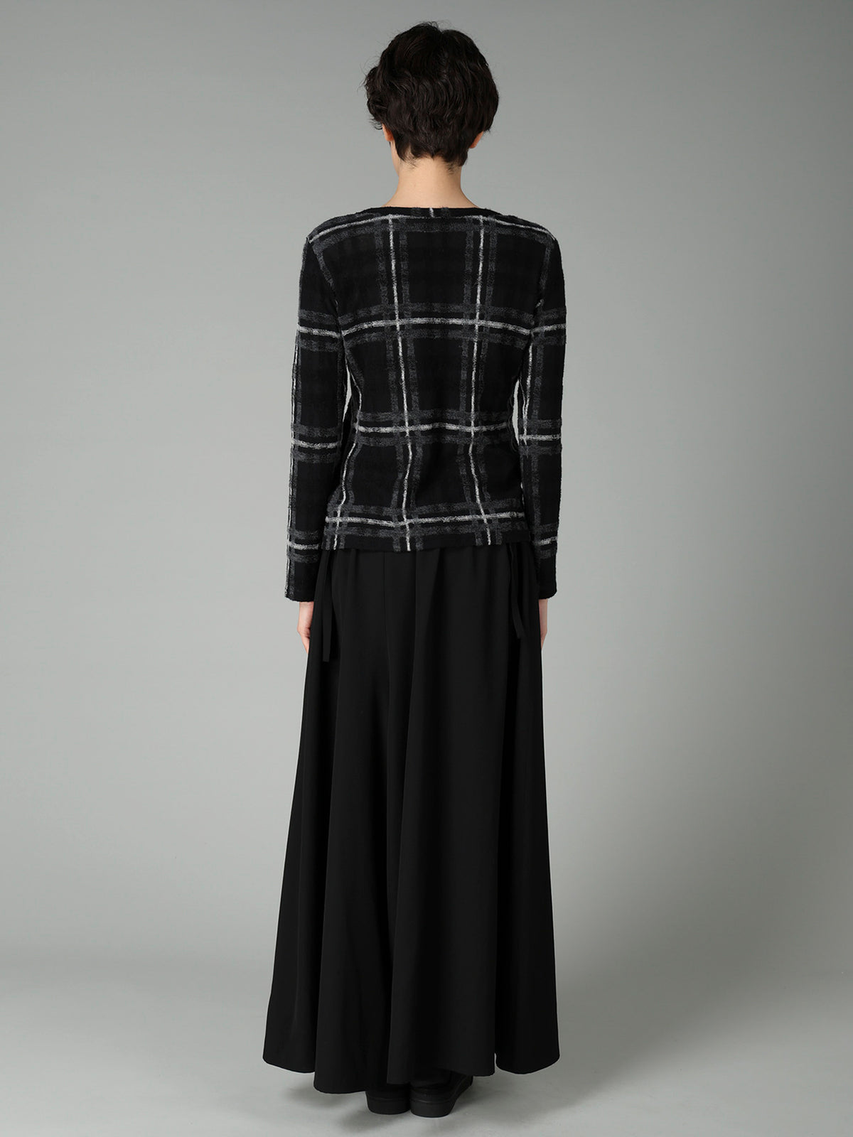PLAID JQ  PILE LONG SLEEVE T