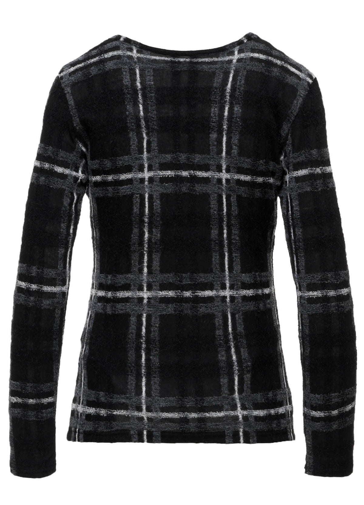 PLAID JQ  PILE LONG SLEEVE T