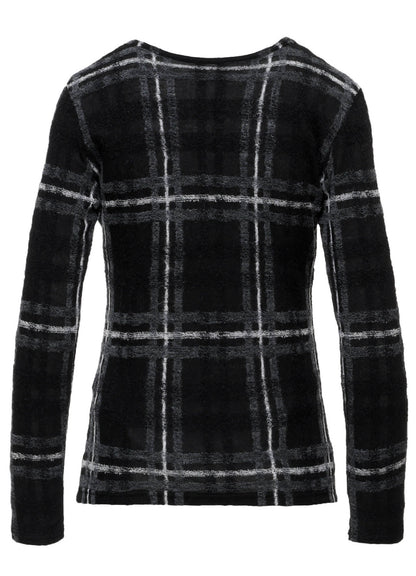 PLAID JQ  PILE LONG SLEEVE T