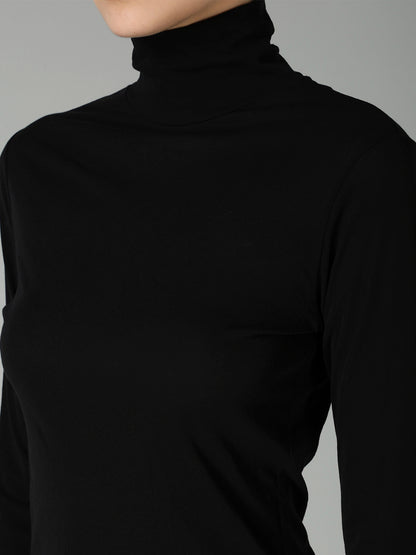 80/-HIGH TWISTED SINGLE JERSEY LONG SLV TURTLE NECK PO