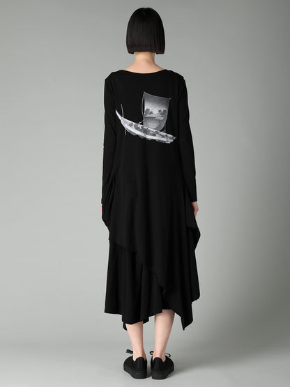 30/-COTTON SINGLE JERSEY PRINTED DRESS C