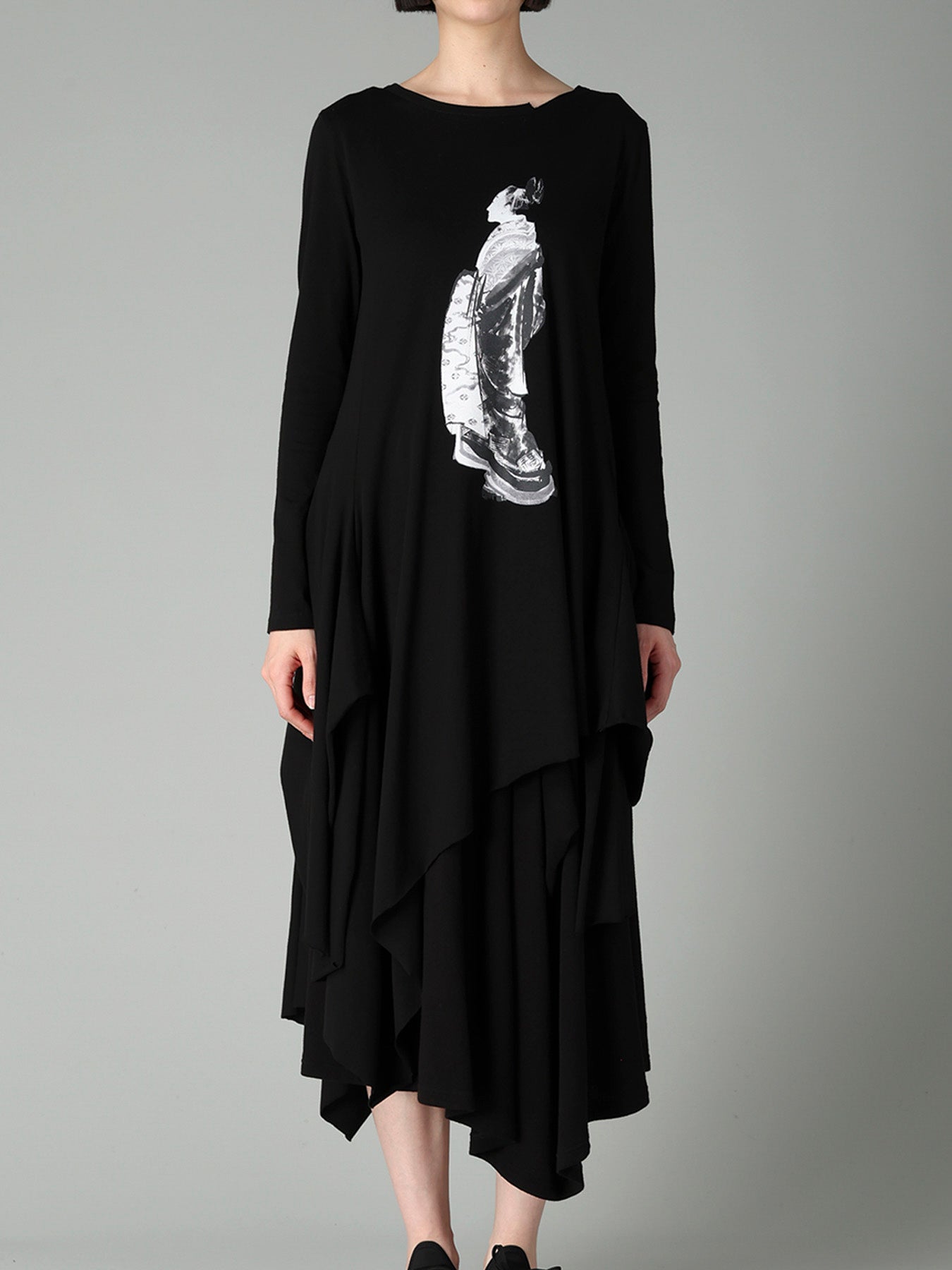30/-COTTON SINGLE JERSEY PRINTED DRESS C – THE SHOP YOHJI YAMAMOTO
