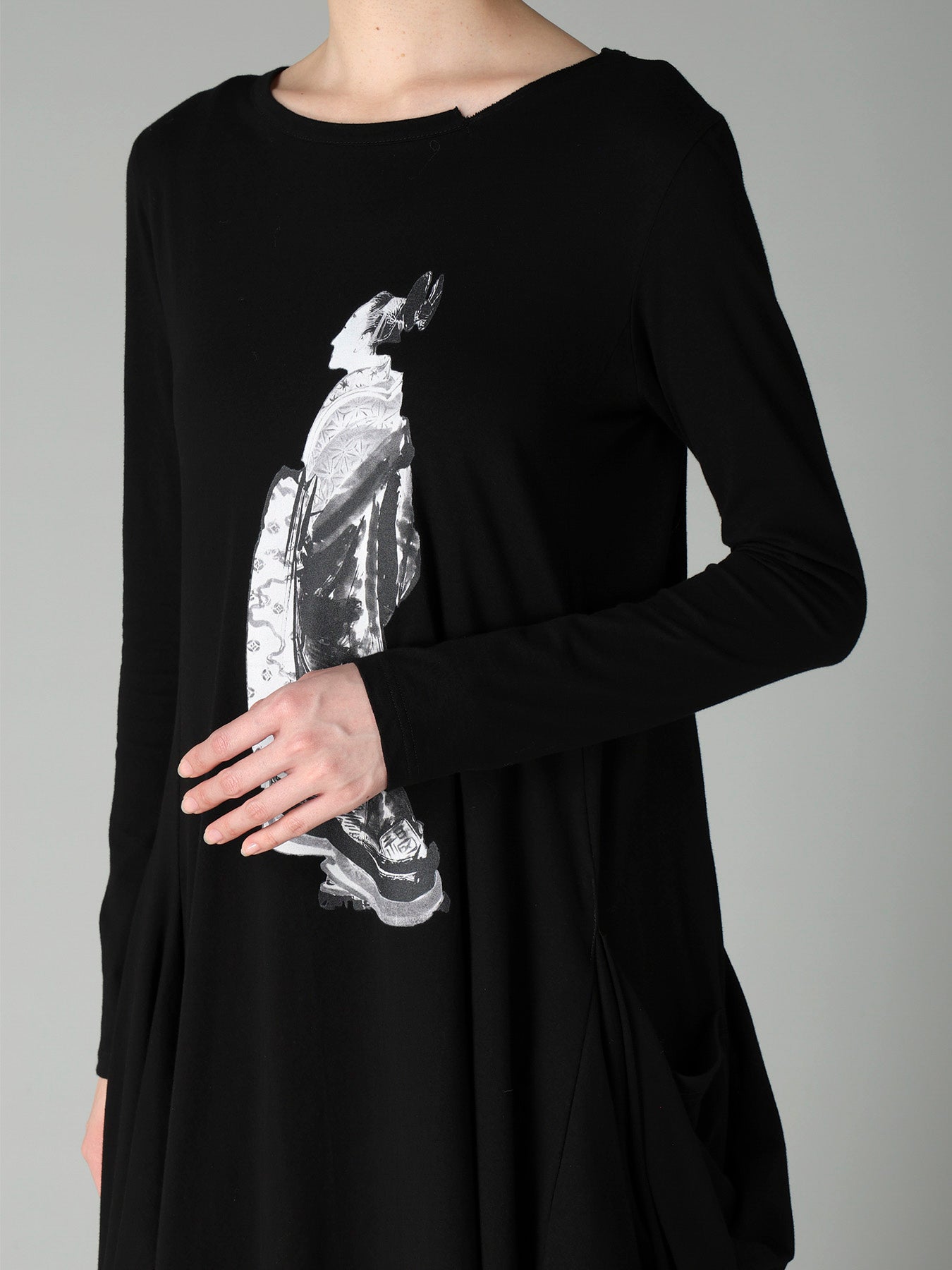 30/-COTTON SINGLE JERSEY PRINTED DRESS C