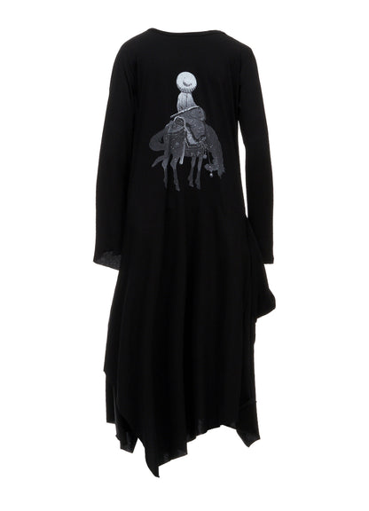 30/-COTTON SINGLE JERSEY PRINTED DRESS D