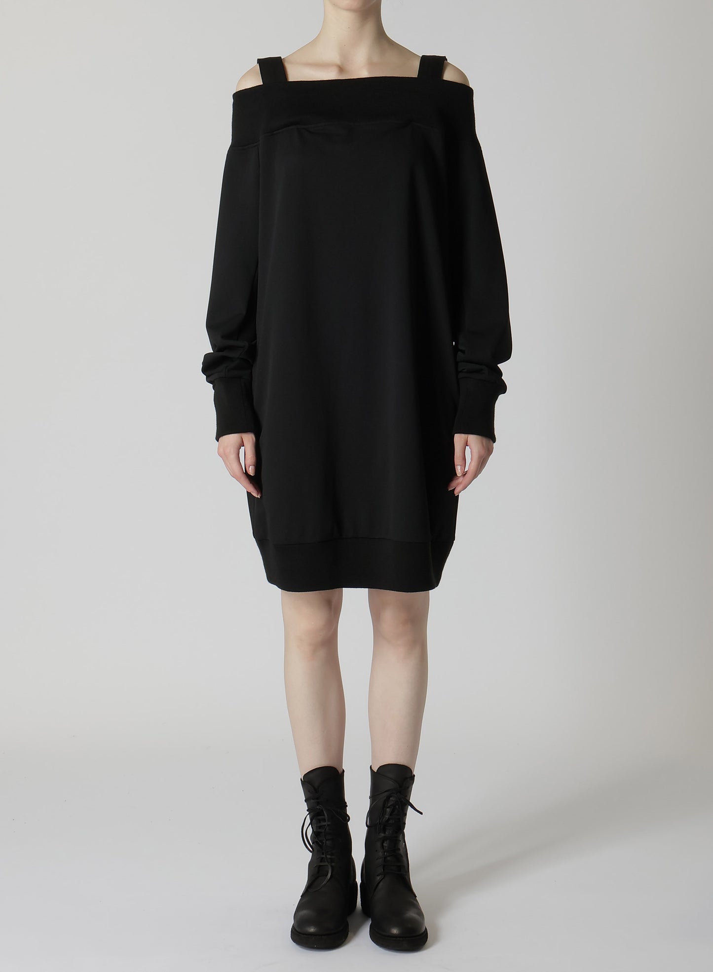 PE JERSEY R-OFF SHOULDER DRESS