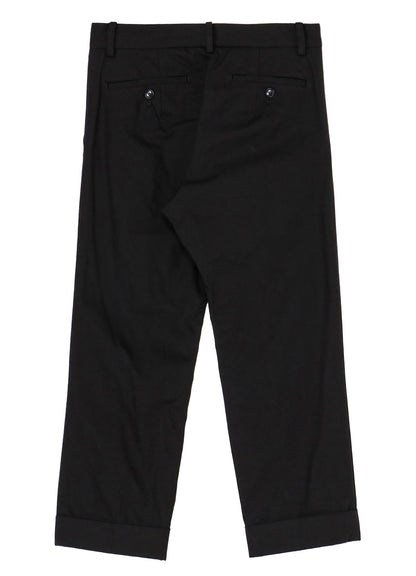 POPLIN R-HEM TUCK PANTS