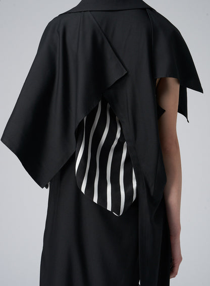 <411/1>+<412/1> SIDE OPEN DRAPED COAT