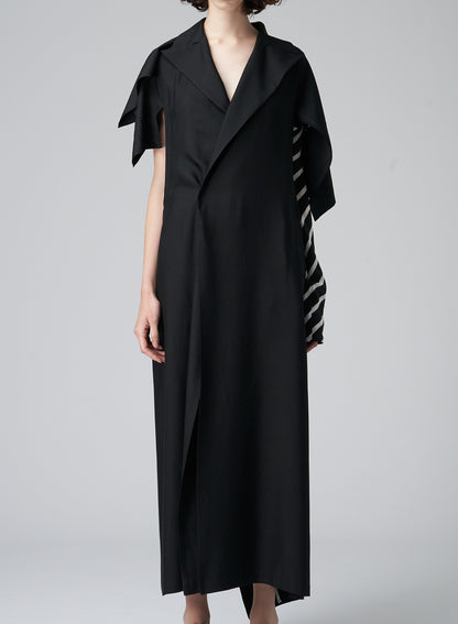 <411/1>+<412/1> SIDE OPEN DRAPED COAT