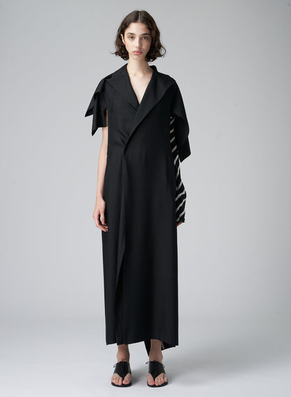 <411/1>+<412/1> SIDE OPEN DRAPED COAT