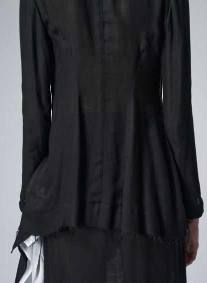 SHORT FRONT PLEATED JACKET