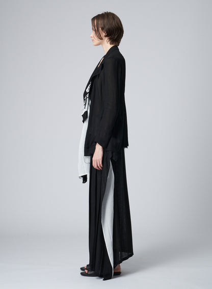 SHORT FRONT PLEATED JACKET