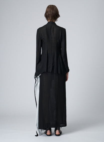 SHORT FRONT PLEATED JACKET