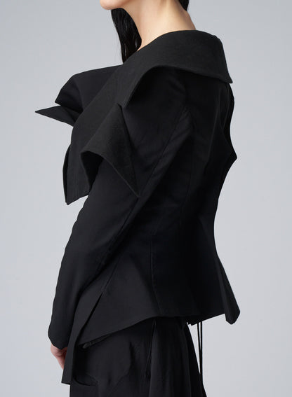 LACE-UP JACKET WITH OPEN NECKLINE