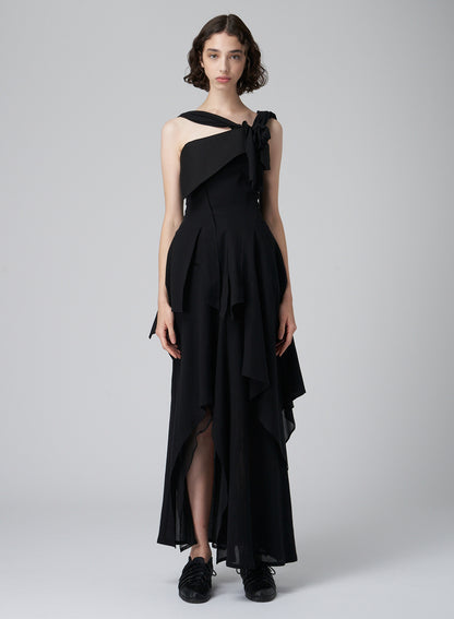 C/CHIFFON R ROUNDED DOUBLE LAYERED S