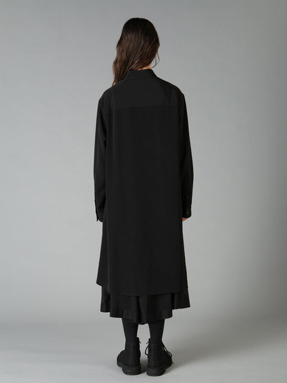 CREPE DE CHINE STANDARD ASYMMETRICAL FLARES SHIRT