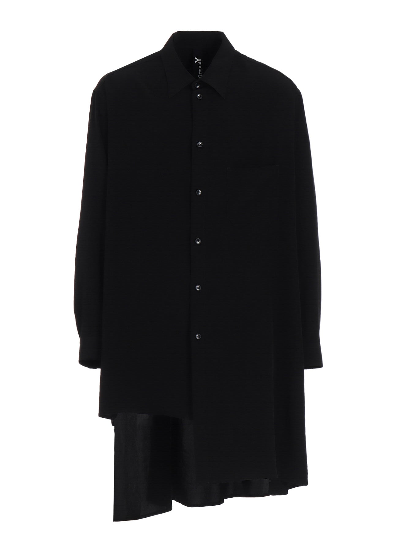 CREPE DE CHINE STANDARD ASYMMETRICAL FLARES SHIRT