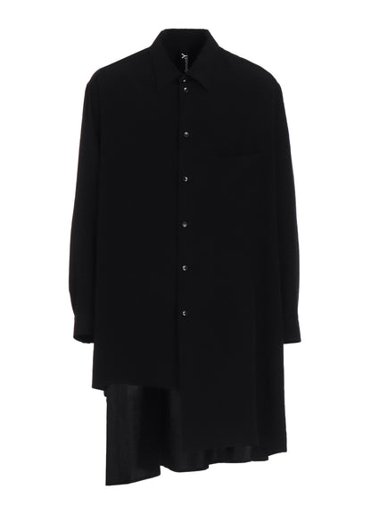 CREPE DE CHINE STANDARD ASYMMETRICAL FLARES SHIRT