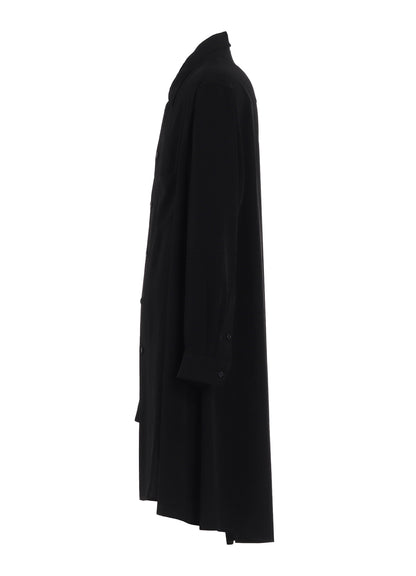 CREPE DE CHINE STANDARD ASYMMETRICAL FLARES SHIRT